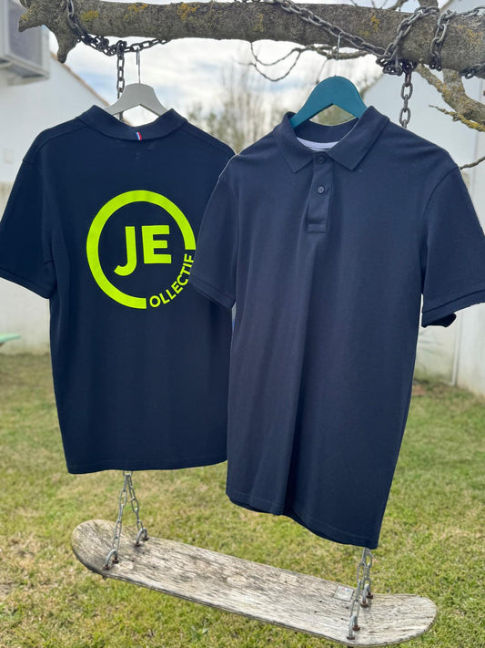 Polo Bleu Logo Jaune